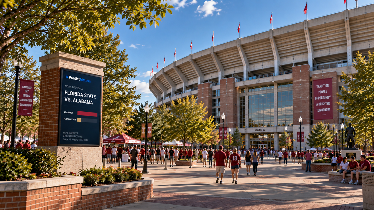 Florida State vs. Alabama Prediction Market: Prices, Props & Saturday CFB Preview