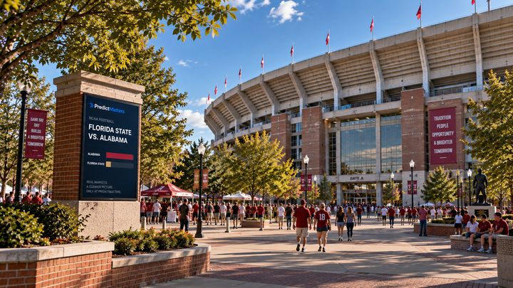 Florida State vs. Alabama Prediction Market: Prices, Props & Saturday CFB Preview