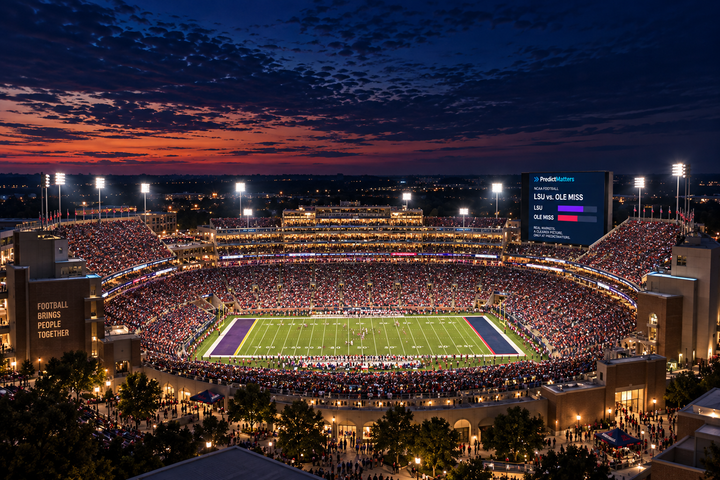 LSU vs. Ole Miss Prediction Market: Prices, Props & Saturday Night Preview