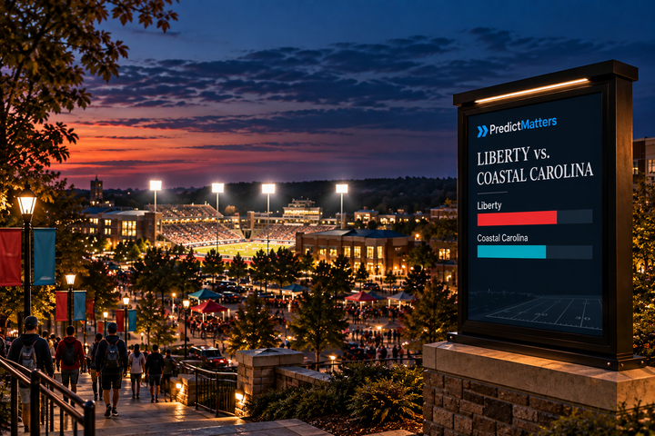 Liberty vs. Coastal Carolina Prediction Market Prices & Thursday CFB Preview