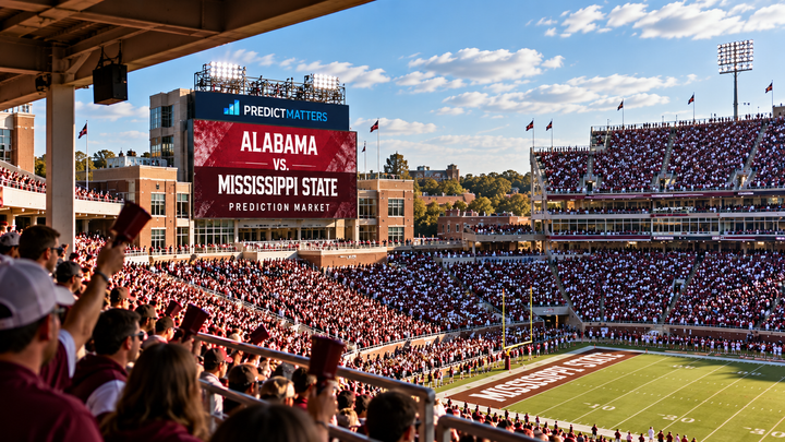 Alabama vs. Mississippi State Prediction Markets: Latest Prices & Props