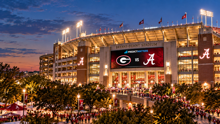 Georgia vs. Alabama Prediction Market: Prices & Props for SEC Showdown