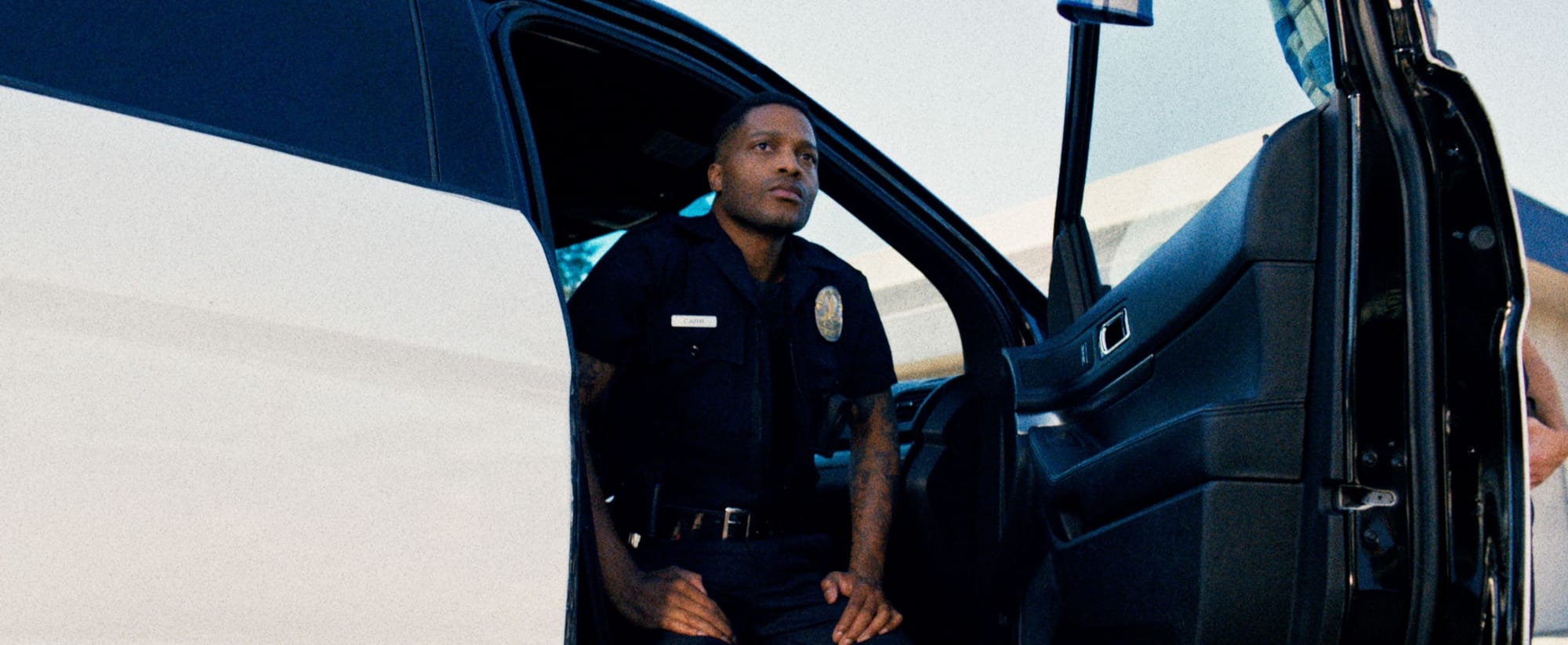Jermaine Fowler as a cop in Night Patrol