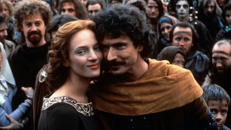 Patrick Bergin and Uma Thurman as Robin Hood and Maid Marian