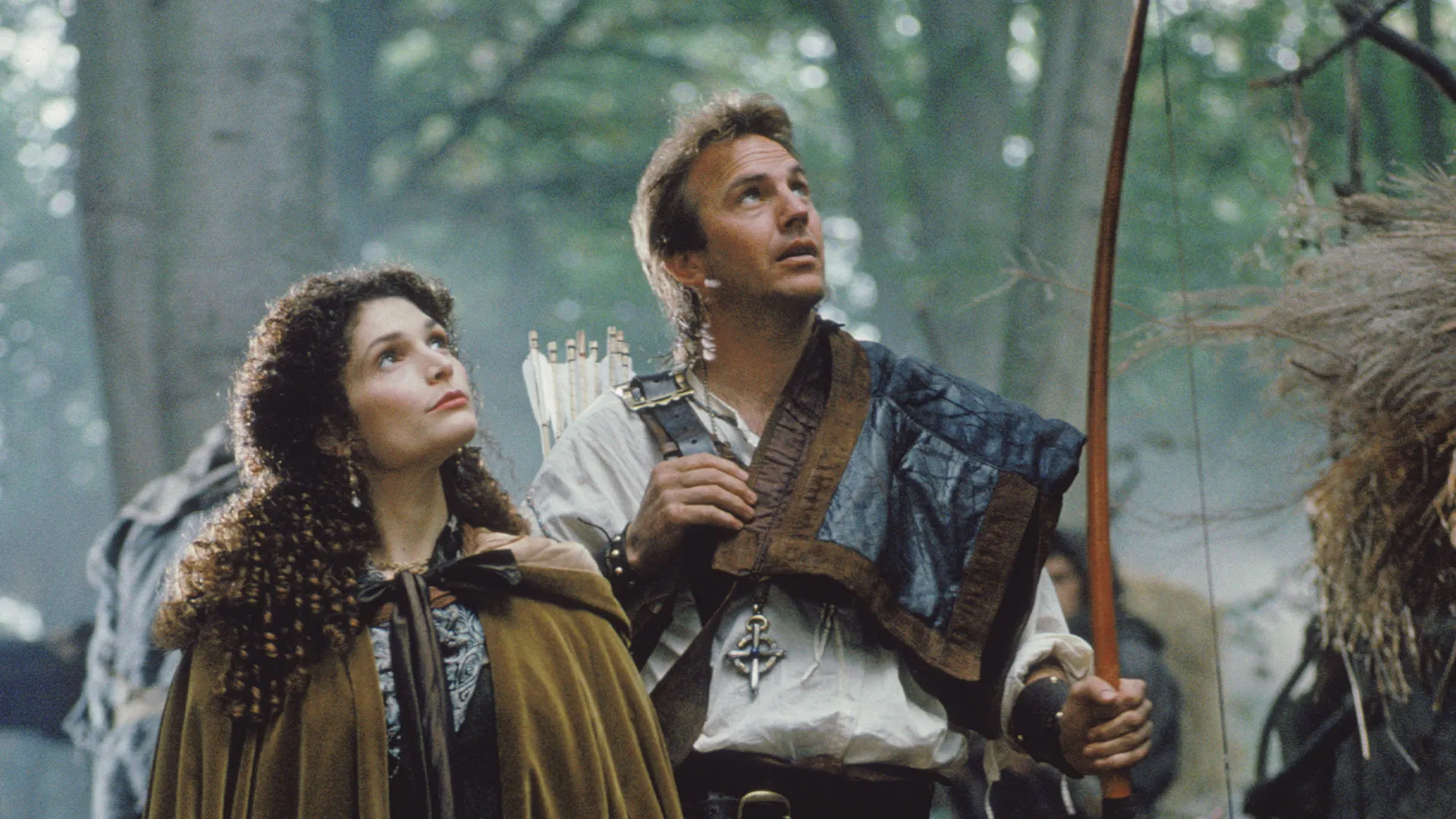 Kevin Costner and Mary Elizabeth Mastrantonio as Robin Hood and Lady Marian