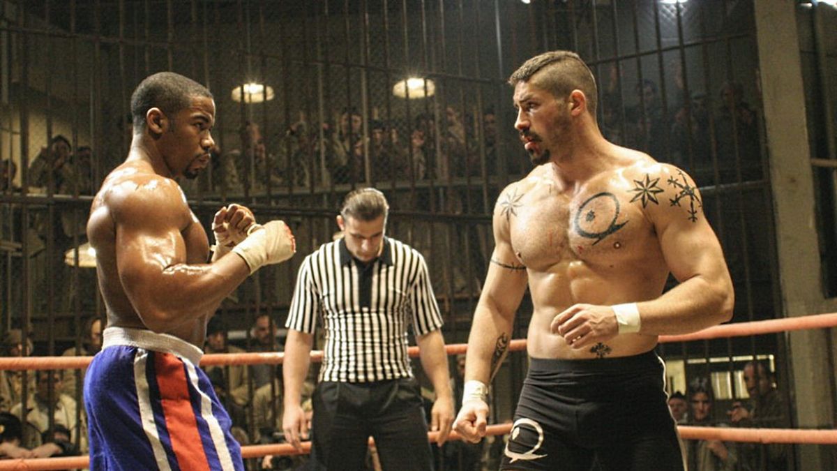 Michael Jai White and Scott Adkins square off in a boxing ring in Undisputed II: Last Man Standing