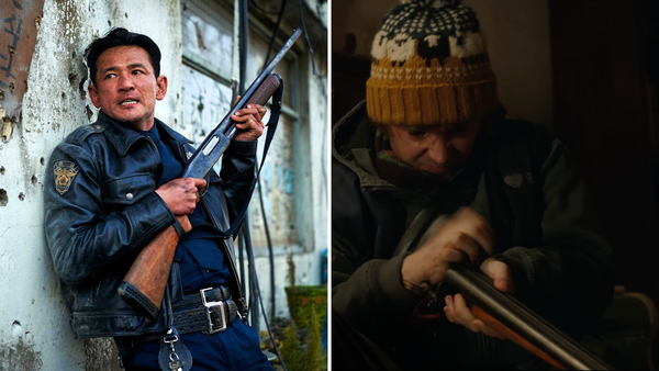 The leads of Hope and Resident Evil, both with shotguns