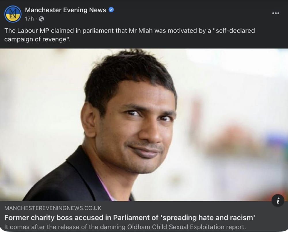 Why Did Jim McMahon MP Call Me a Racist?  Was It Because I Exposed The Role of the Labour Party in the Cover Up of The Gang Rape of Children?