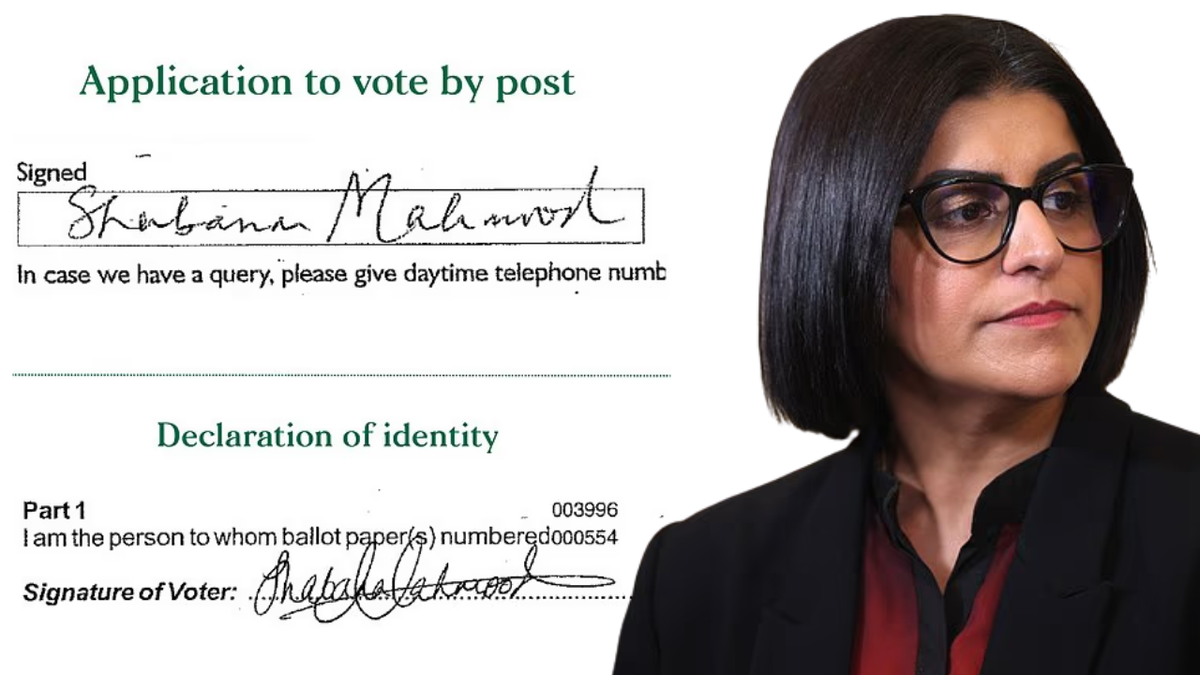 WHEN EVEN THE HOME SECRETARY'S POSTAL VOTE SIGNATURES DON'T MATCH