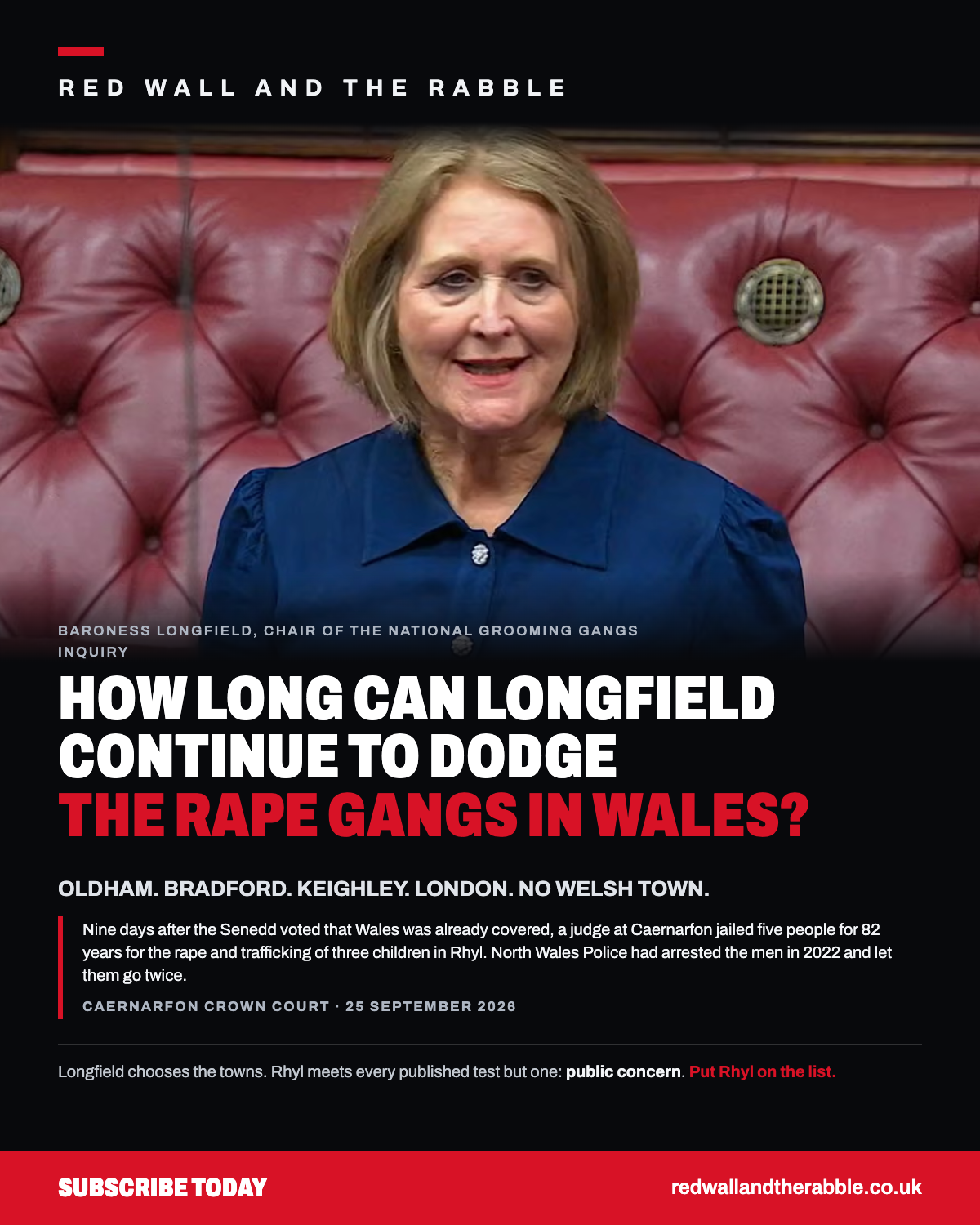 WALES IS IN THE RAPE GANG INQUIRY. NOT ONE WELSH TOWN IS.
