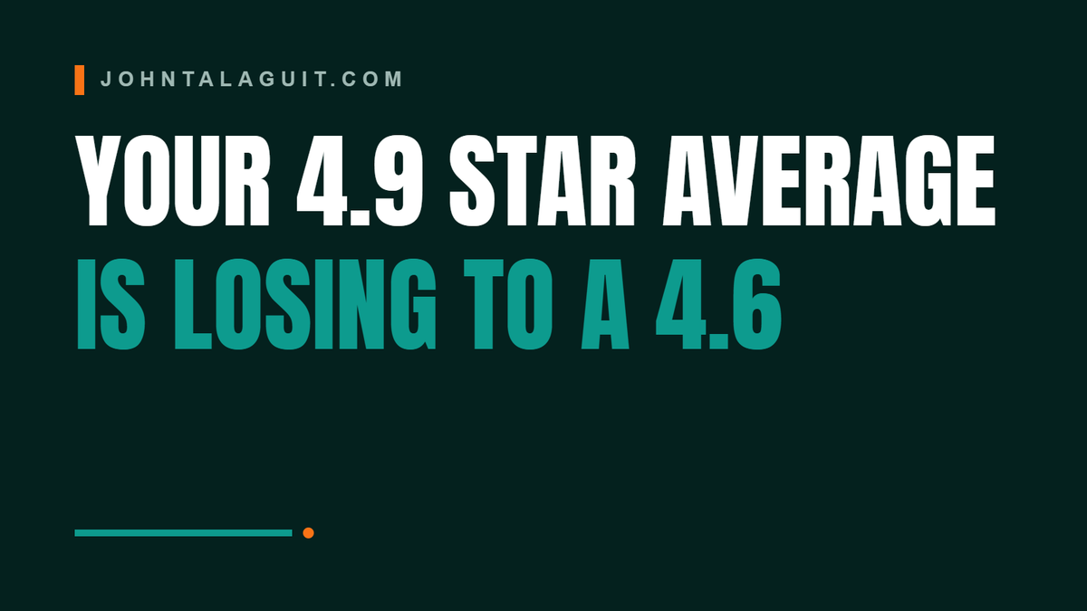 Cover banner: Your 4.9 Is Losing to a 4.6 That Keeps Moving