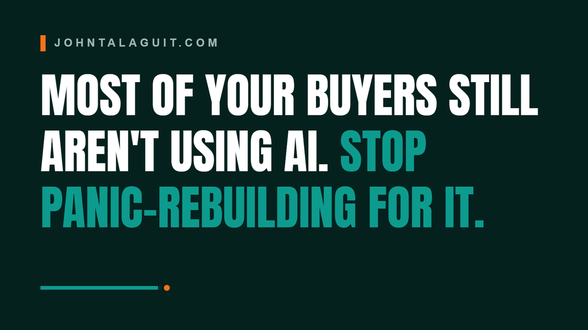 The AI-Adoption Overreaction: 4 in 5 Buyers Still Aren't Using AI