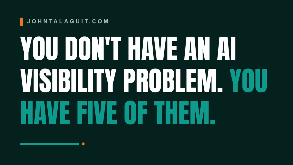 You Don't Have an AI Visibility Problem. You Have Five of Them.