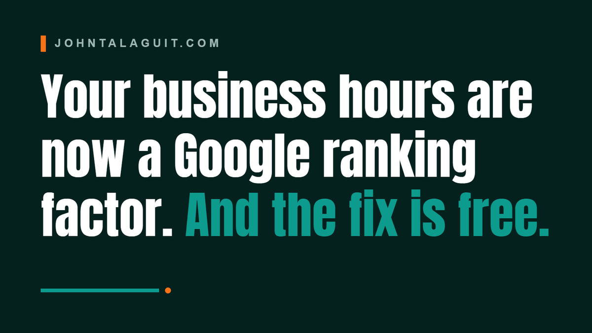 Branded cover: business hours and Google Business Profile services are now local search ranking factors (Whitespark 2026)