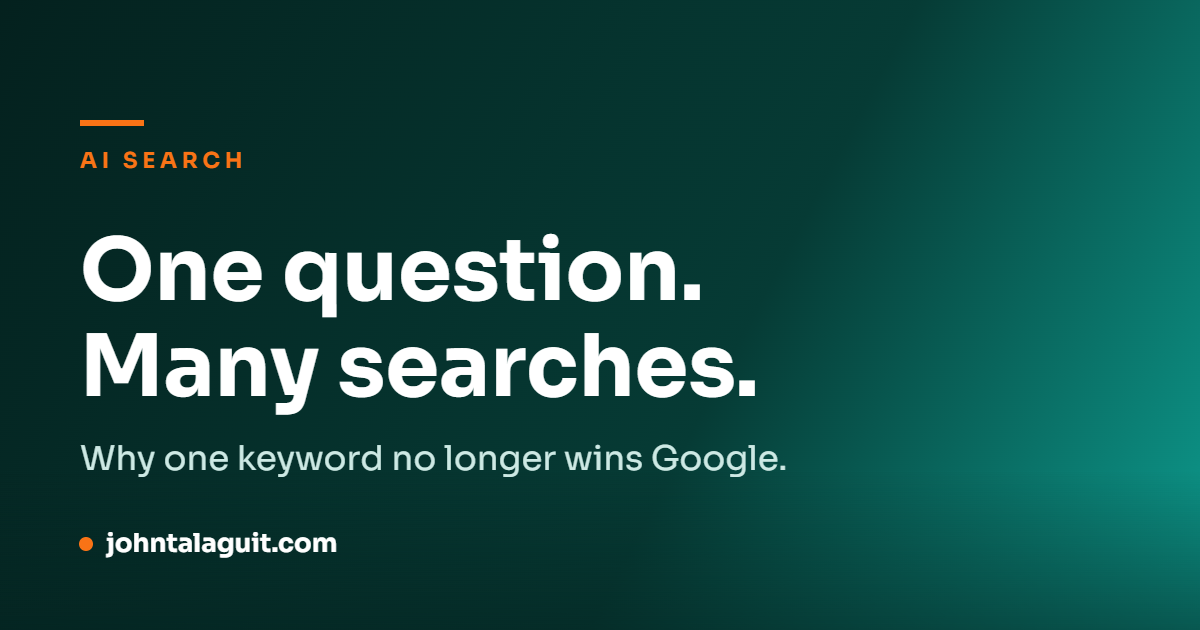 One question, many searches. Why one keyword no longer wins Google.