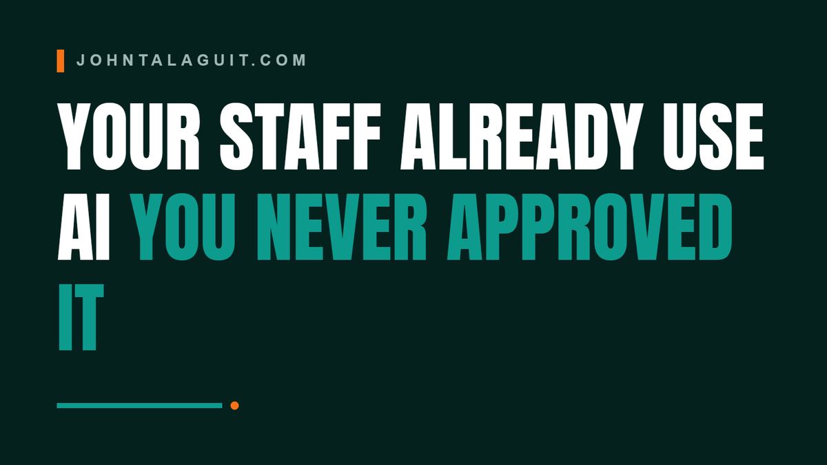 Cover banner: Your Staff Already Use AI You Never Approved