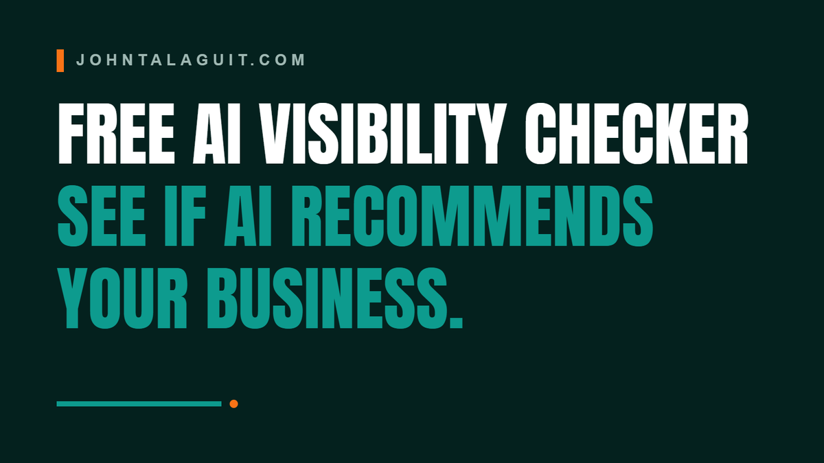 Cover banner: Free AI visibility checker, see if AI recommends your business
