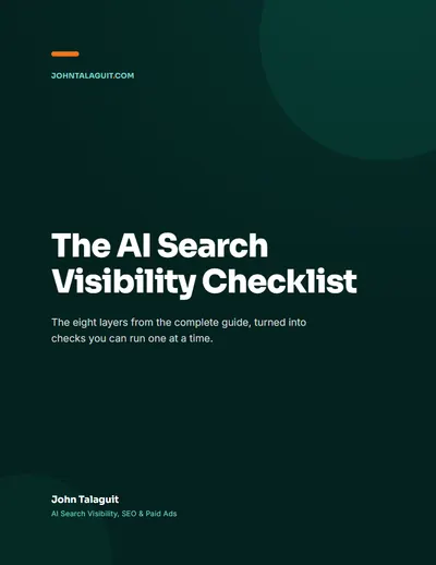 Cover of The AI Search Visibility Checklist PDF