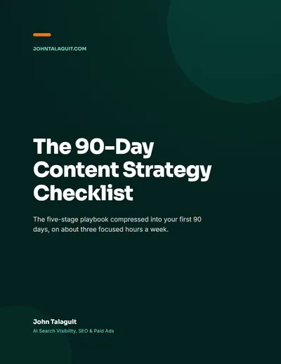Cover of The 90-Day Content Strategy Checklist PDF