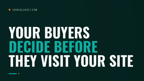 Brand cover graphic reading Your Buyers Decide Before They Visit Your Site