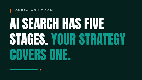 AI Search Has Five Stages. Your Strategy Covers One.