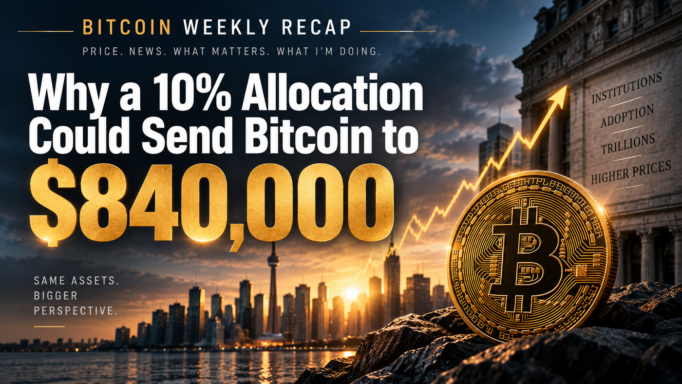 The Bitcoin Weekly Recap: Why a 10% Allocation Could Send Bitcoin to $840,000