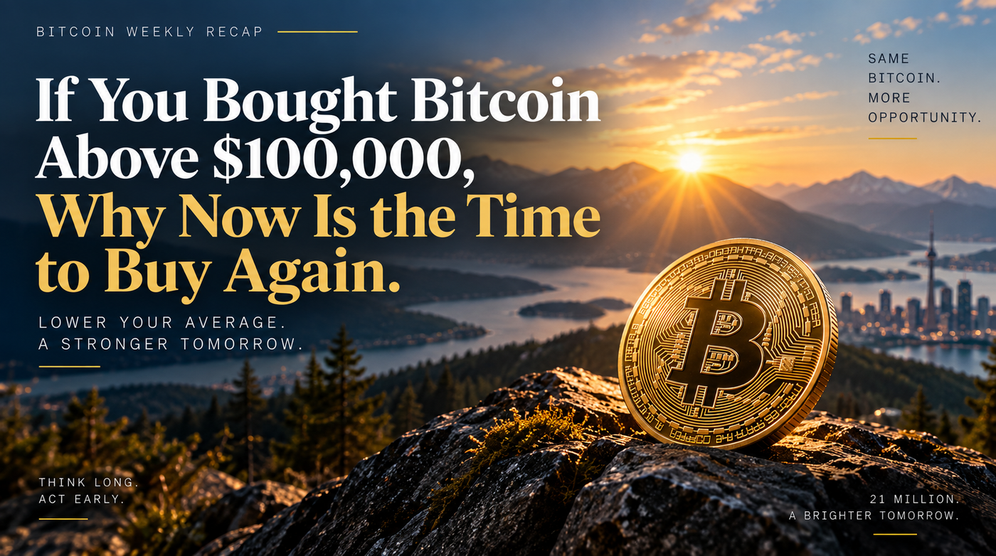 Bitcoin Weekly Recap: If You Bought Bitcoin Above $100,000, Why I Think Now Is the Time to Lower Your Average Cost