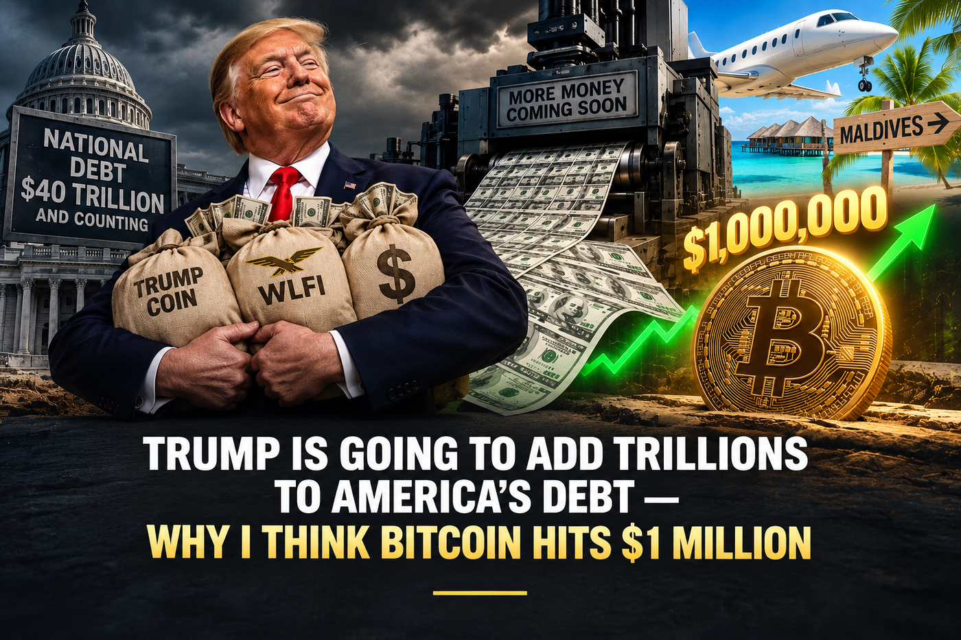 Trump Is Going to Add Trillions to America’s Debt — Why I Think Bitcoin Hits $1 Million