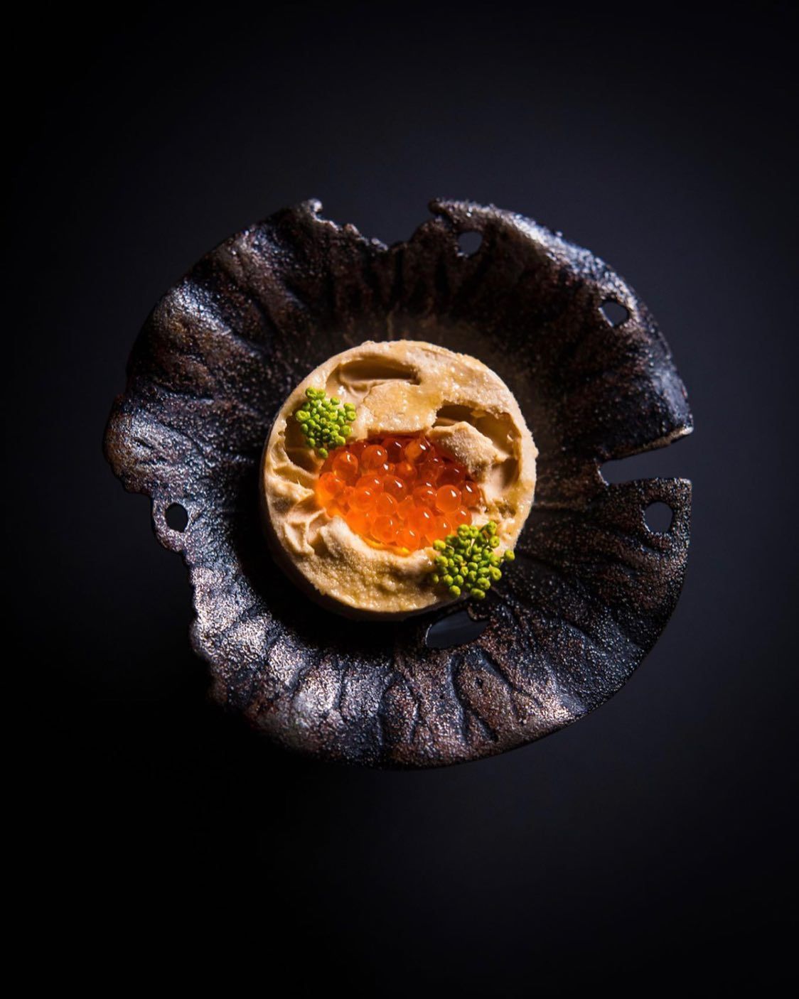 crab ice cream trout roe atelier crenn