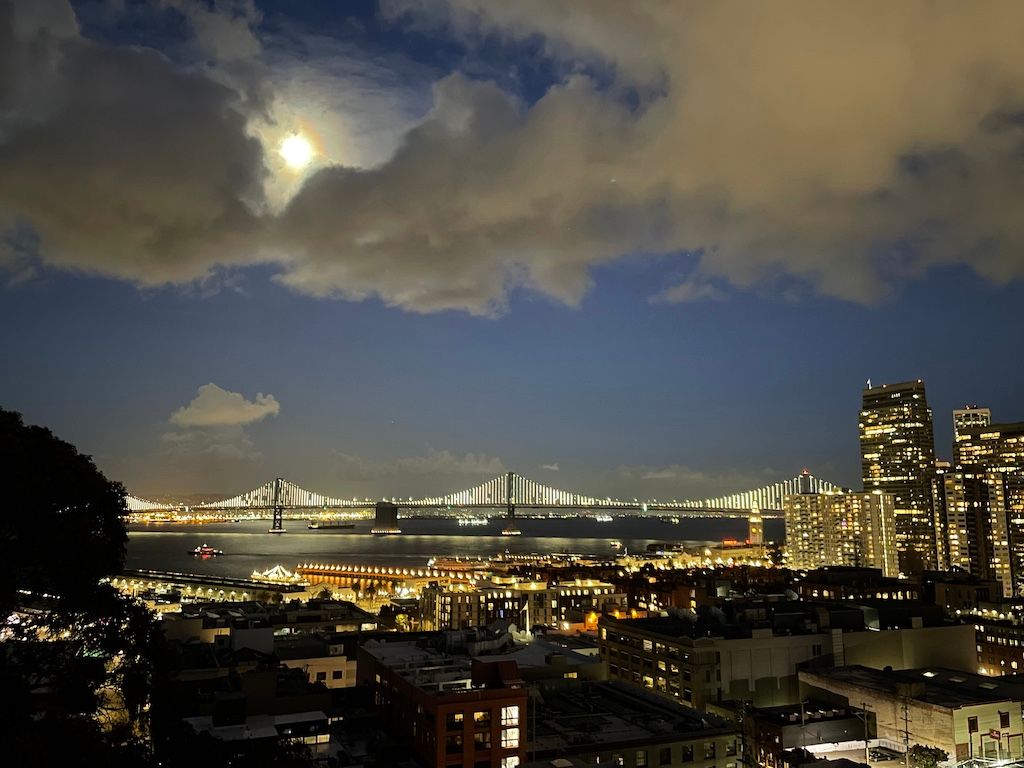 the bay lights san francisco bay bridge