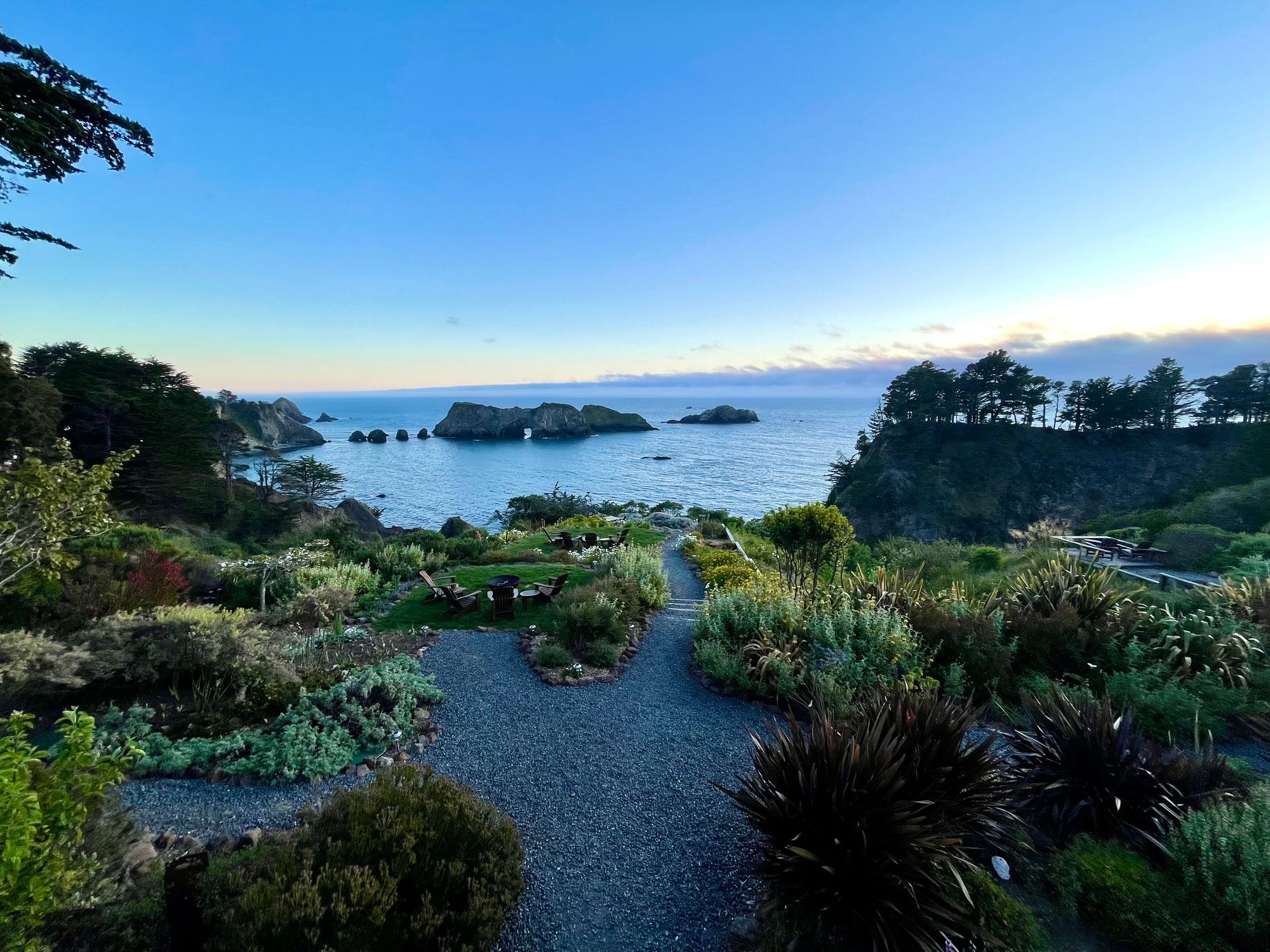 Dusk at Harbor House Inn. Elk