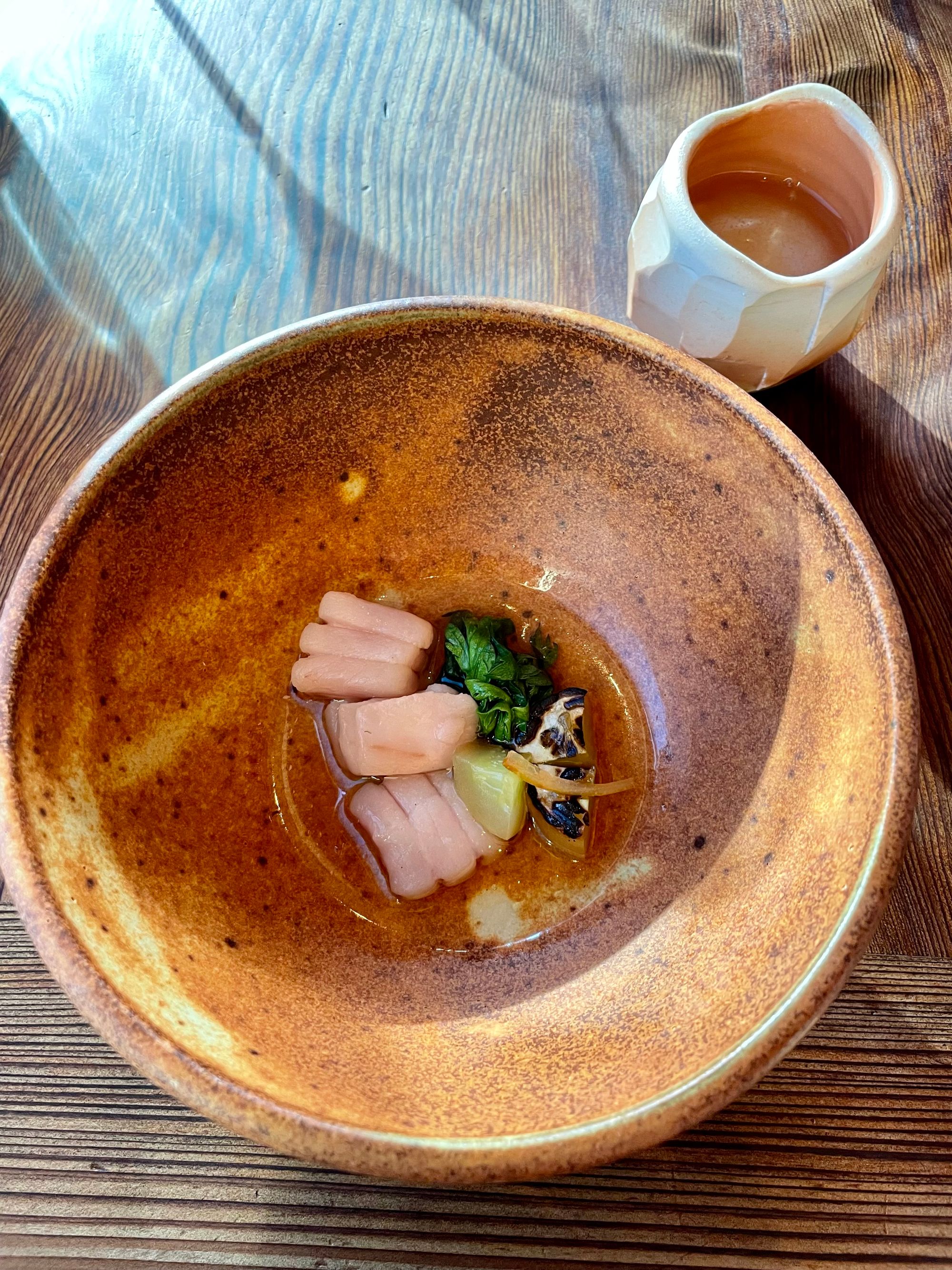 Skate wing in makrut lime broth.