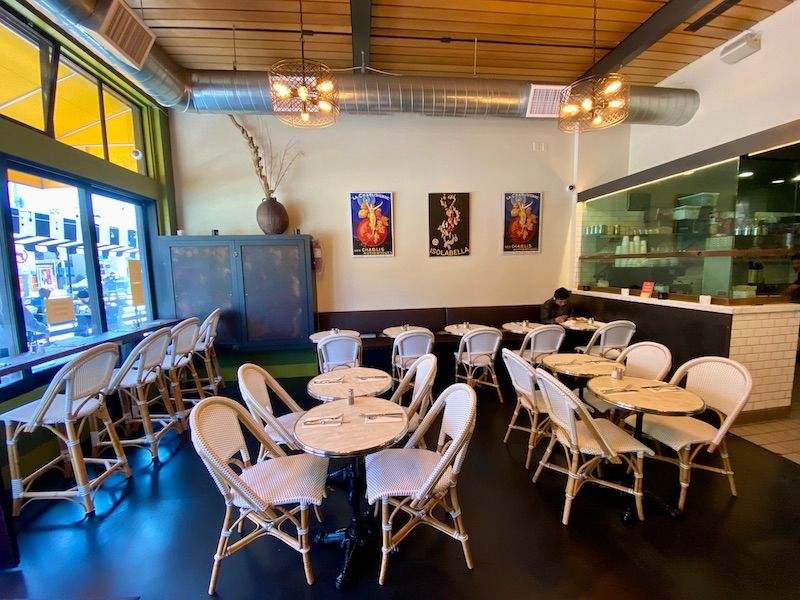 interior cafe tables La Sarrasine divisadero san francisco