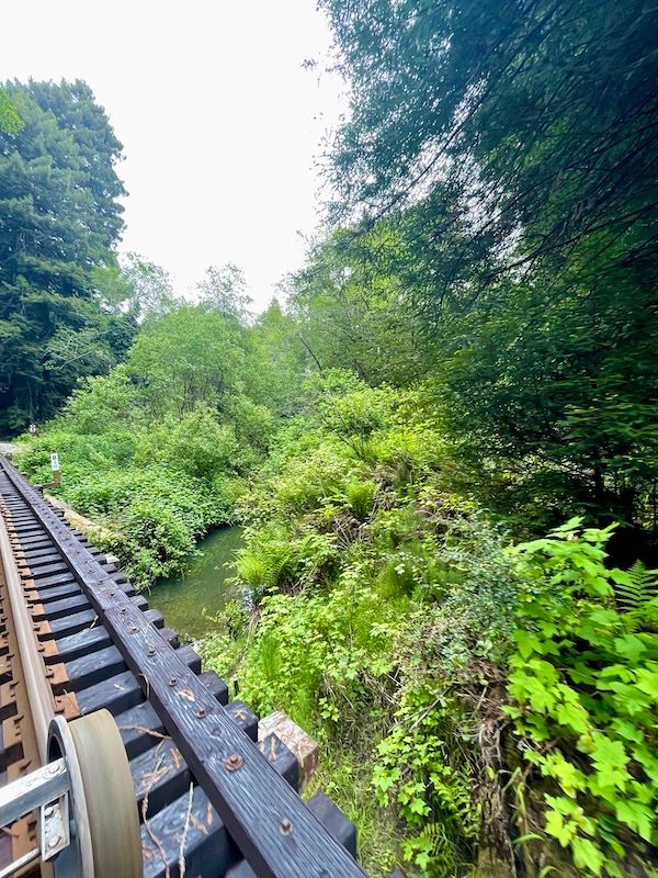 Crossing over the creek.