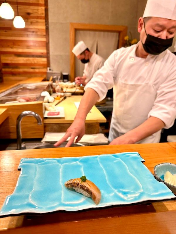 sushi King mackerel (sawara) at Wako