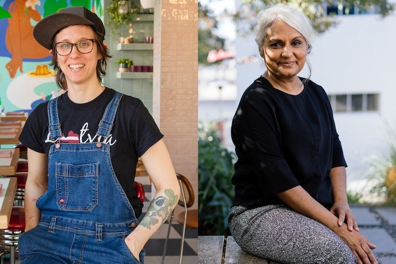 chefs Kristina Liedags Compton and Heena Patel. 