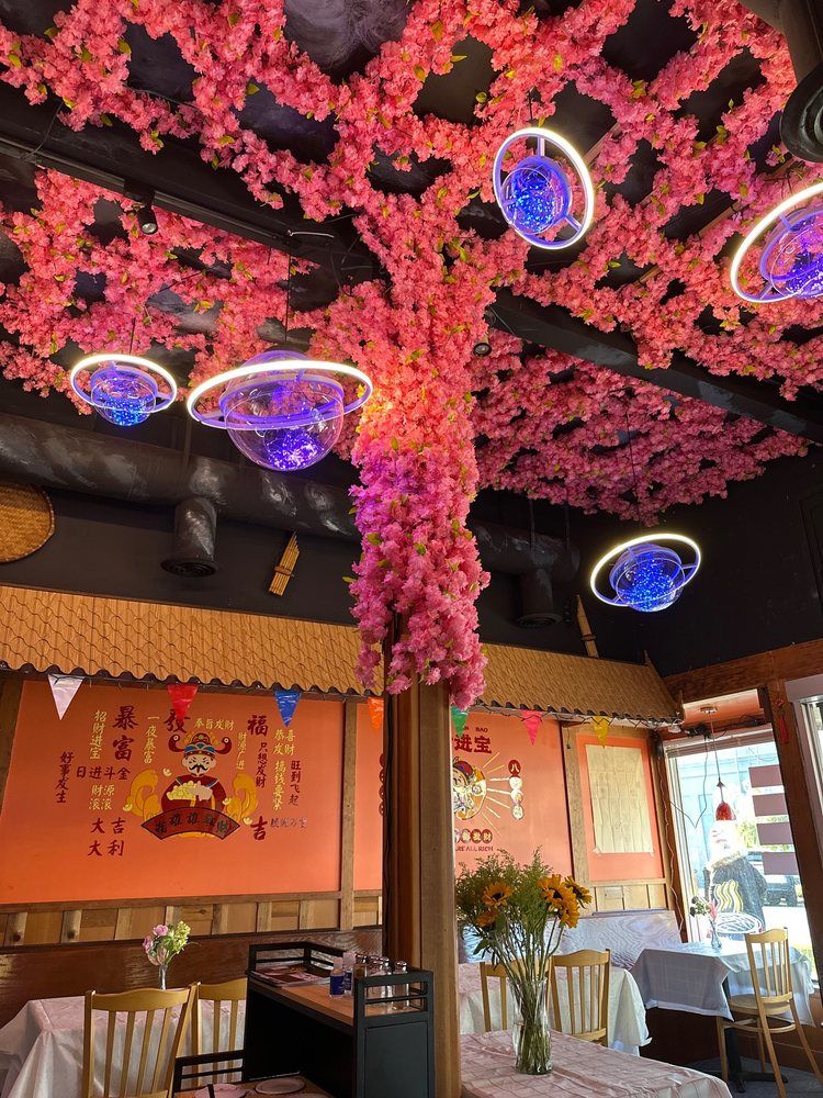 The zany interior of the new C.Q. Noodles. 