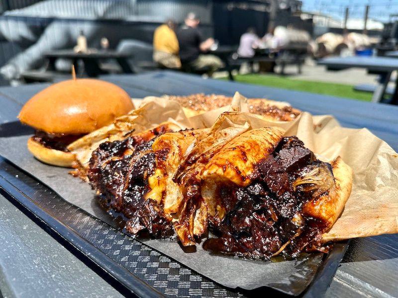 Burnt ends sandwich. 