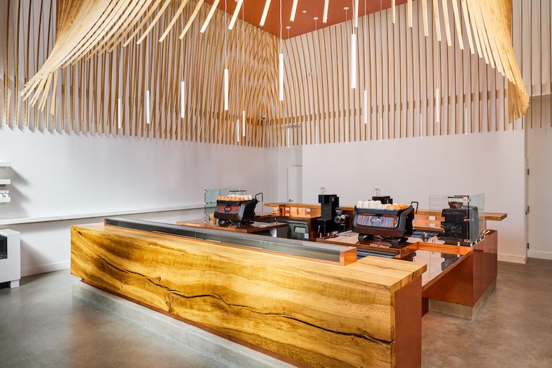 bar and espresso machines at The Caffè. 