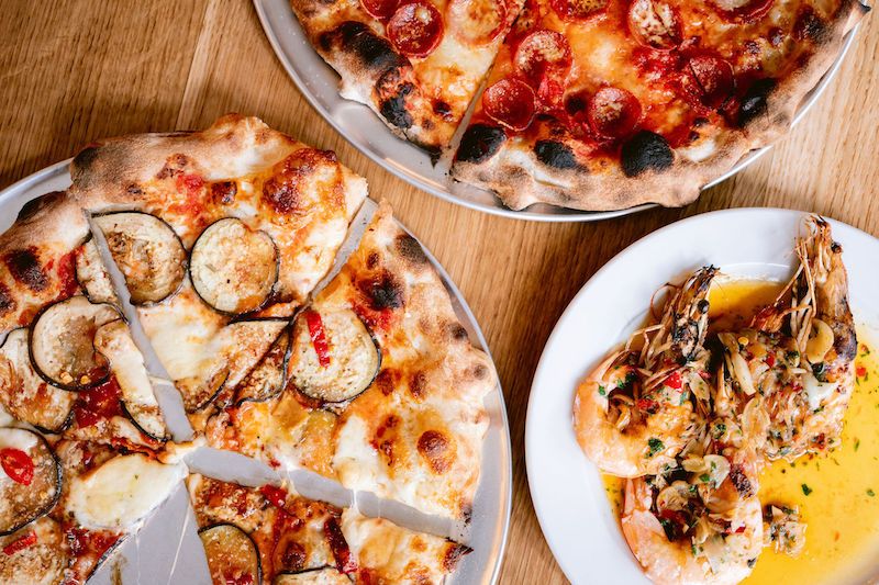 smoky eggplant pizza at Flour + Water Pizzeria