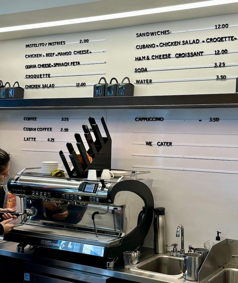 menu on the wall at social cafe