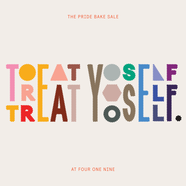 treat yoself pride bake sale