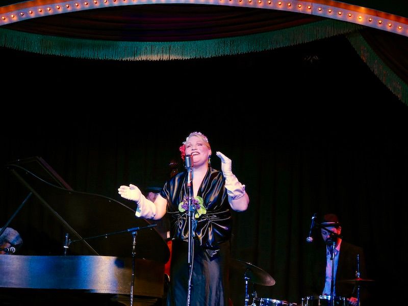 singer Veronica Klaus and the Tammy Hall Trio performing at The Oasis 