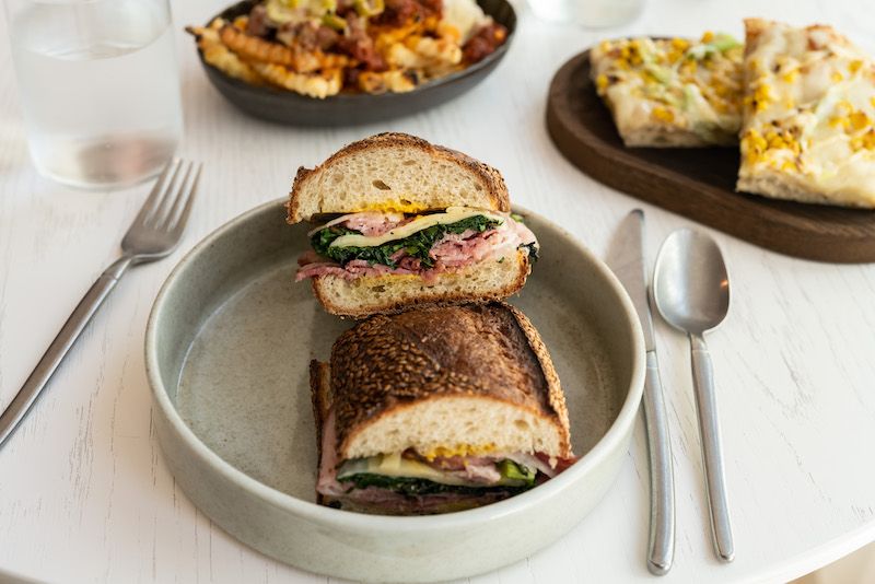 Chinese Italian roast pork hoagie (on a Rize Up East Coast hoagie roll). 