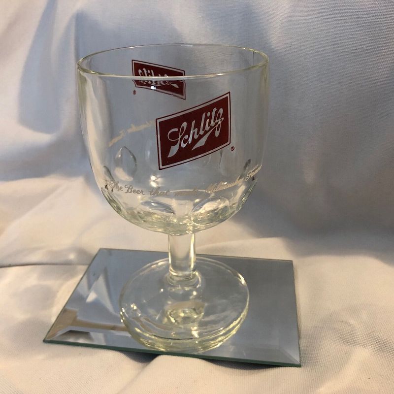 vintage Schlitz goblet