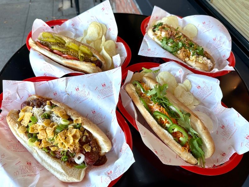 An array of dawgz at Hayz Dog.