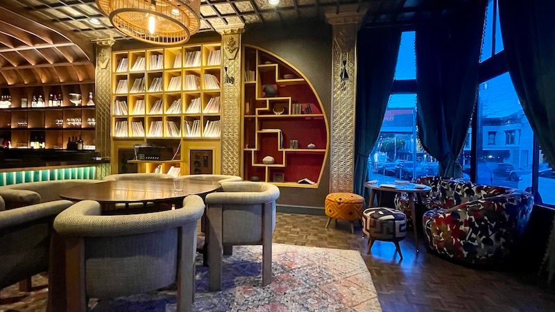 The lounge area at Bar Crenn.