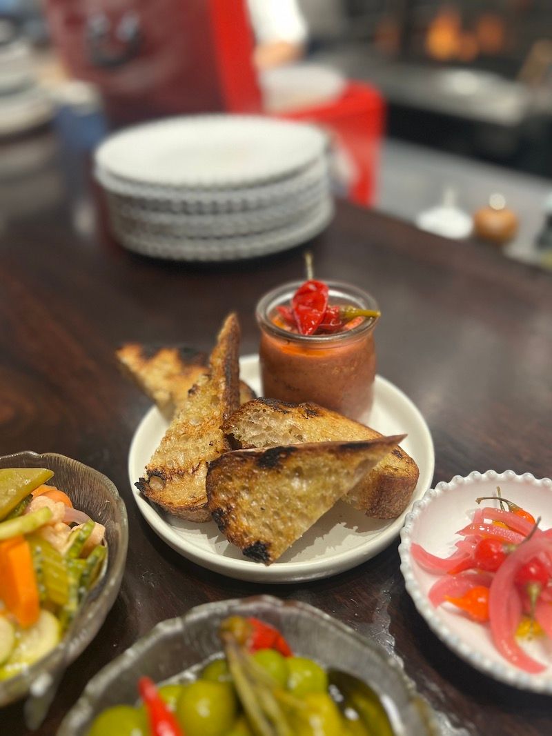 Housemade ’nduja and grilled bread.