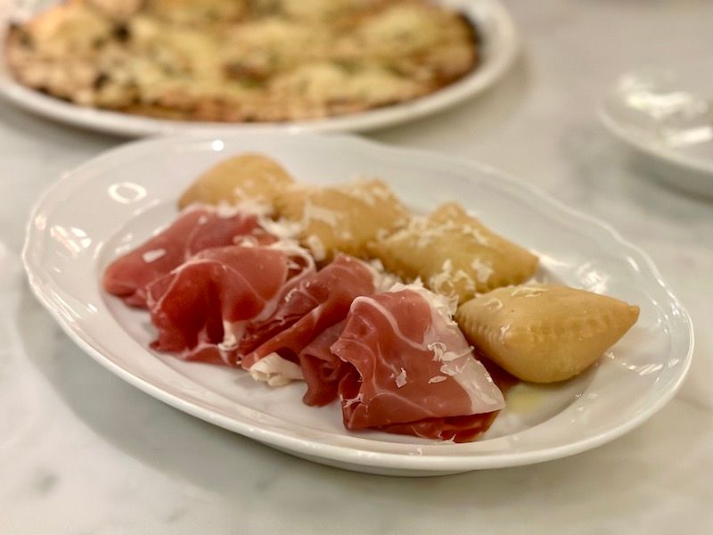 Gnocco fritto with prosciutto di San Daniele