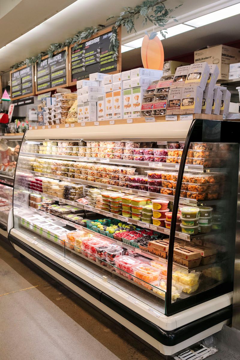 A case of Bi-Rite Market’s housemade items at their Divisadero store.